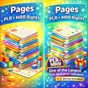 21000+ Kids Worksheets Bundle Homeschool Classroom Printables Mega Library PLR MRR