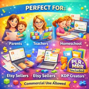 21000+ Kids Worksheets Bundle Homeschool Classroom Printables Mega Library PLR MRR