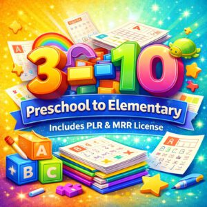 21000+ Kids Worksheets Bundle Homeschool Classroom Printables Mega Library PLR MRR