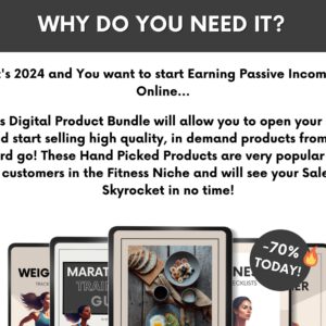 Health & Fitness Bundle with MRR Ready To Resell, PLR Fitness Planners and Fitness Ebooks, Weight Loss Journal, Health Food Guides