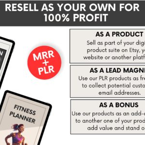 Health & Fitness Bundle with MRR Ready To Resell, PLR Fitness Planners and Fitness Ebooks, Weight Loss Journal, Health Food Guides