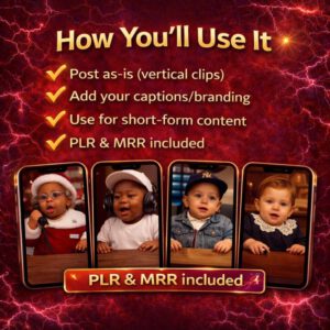 AI Baby Reels Bundle | 300+ Viral Videos (PLR MRR)