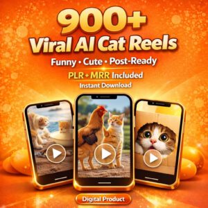 900+ Cat Reels Bundle – Funny Viral AI Cat Videos for TikTok Instagram YouTube Shorts Content Pack PLR MRR