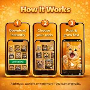 900+ Cat Reels Bundle – Funny Viral AI Cat Videos for TikTok Instagram YouTube Shorts Content Pack PLR MRR