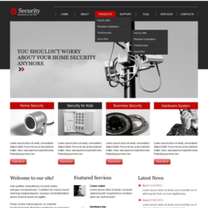 Security Responsive Website Template download